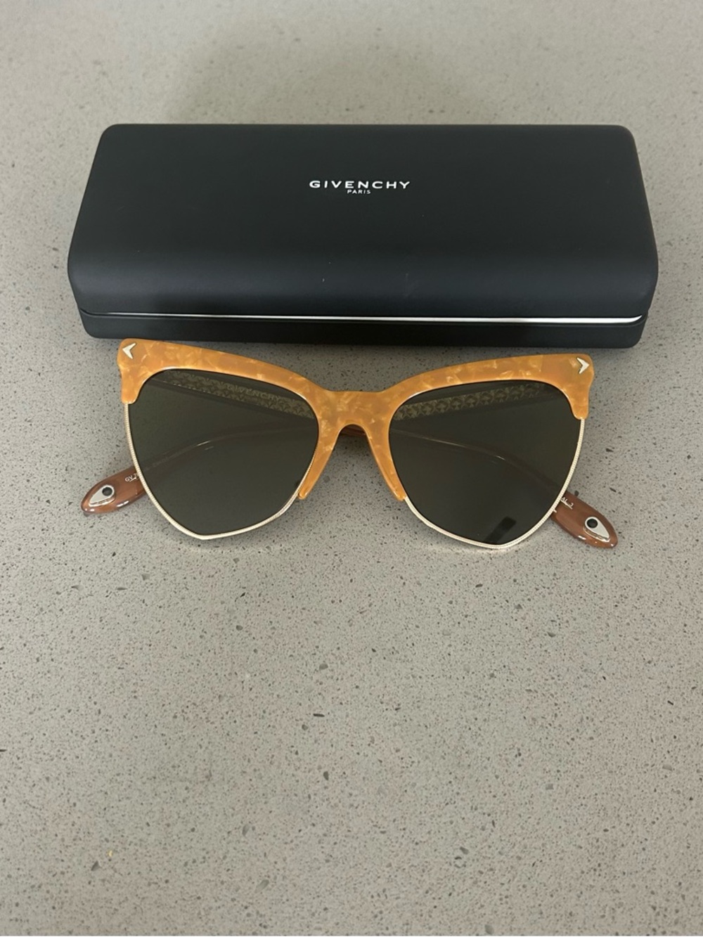Givenchy Amber Tortoiseshell Cat-Eye Sunglasses, Like-new - Picture 3 of 4
